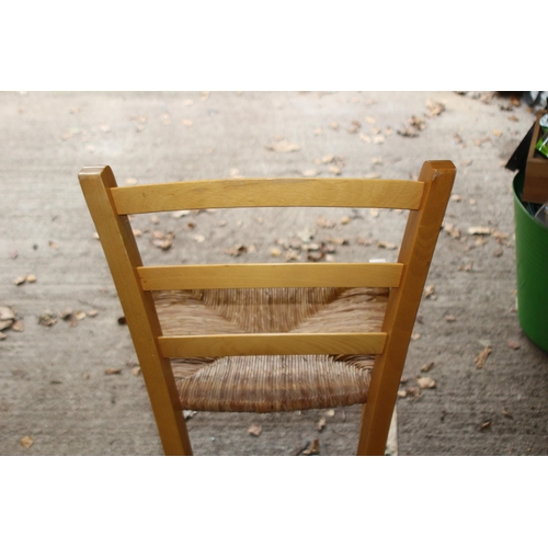 92 - SET OF 6 WICKER BASED DINING CHAIRS 
38 X 42 X 85CM