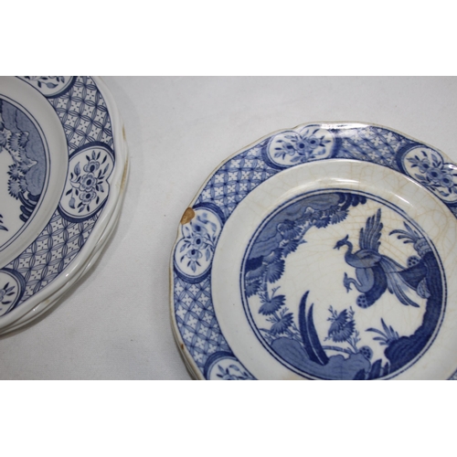 367 - QUANTITY OF VINTAGE BLUE AND WHITE CHINA INCLUDING OLD CHELSEA AND BOOTHS