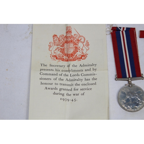 912 - WWII MEDAL UNSIGNED IN BOX NAMED CORT