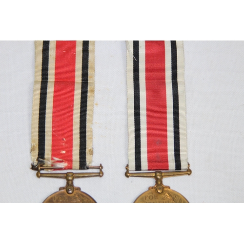 914 - 2 X SPECIAL CONSTABULARY MEDALS SIGNED GEORGE F MILLER AND SERGT EDWARD J MARTIN