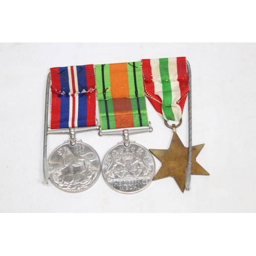 917 - 3 X WWII MEDALS UNSIGNED