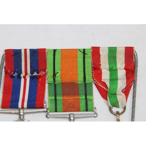 917 - 3 X WWII MEDALS UNSIGNED