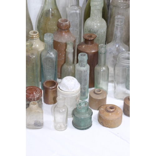 363 - QUANTITY OF ANTIQUE AND VINTAGE BOTTLES ETC
36CM