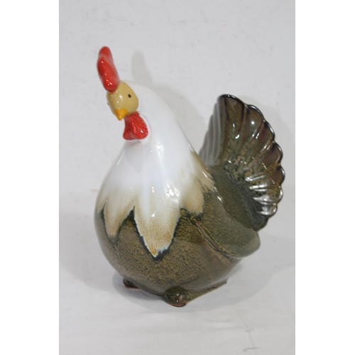 375 - CHINA CHICKEN, HIPPO AND VASES
34CM