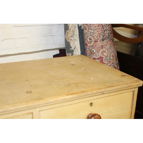 100 - VICTORIAN NATURAL PINE CHEST OF DRAWERS  2/3
119 X 59 X 106CM