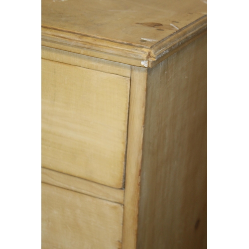 100 - VICTORIAN NATURAL PINE CHEST OF DRAWERS  2/3
119 X 59 X 106CM