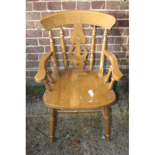 102 - 3X PINE CARVER CHAIRS  PLUS 1 OTHER
47 X 54 X 85CM