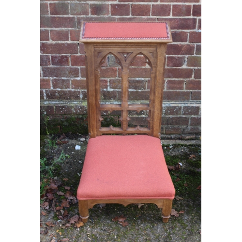 109 - PAIR OF PRAYER CHAIRS 
88 X 44 X 44CM