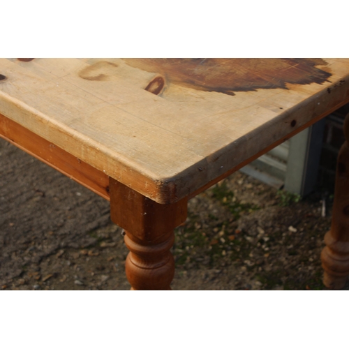 110 - SOLID PINE FARMHOUSE TABLE 
152 X 88 X 78CM