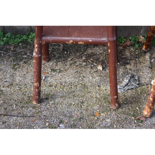 111 - 2 X 1950'S BAMBOO TABLES 
50 X 50 X 72CM