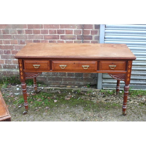 115 - 3 X VINTAGE WOODEN DESKS 
128 X 58 X 177CM