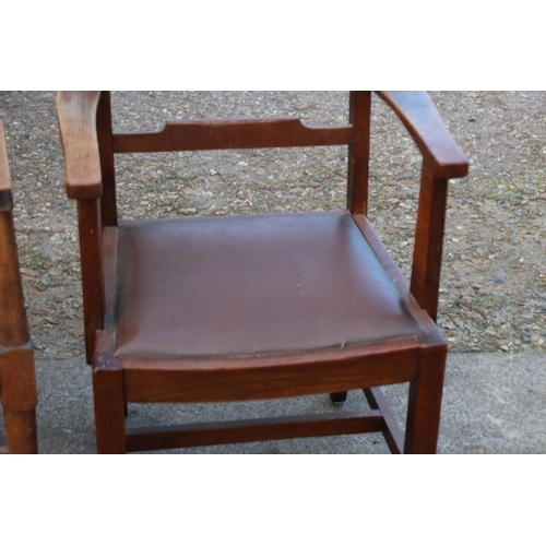 117 - VINTAGE CHAIRS, STOOLS AND TABLE  x6
60 X 53 X 110CM