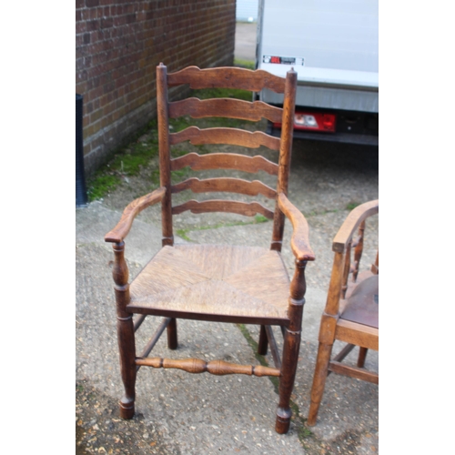 117 - VINTAGE CHAIRS, STOOLS AND TABLE  x6
60 X 53 X 110CM