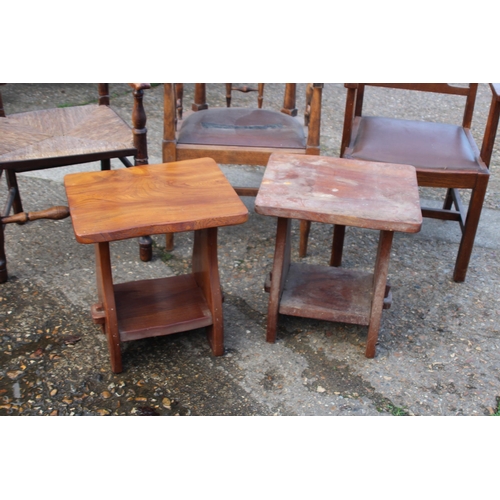 117 - VINTAGE CHAIRS, STOOLS AND TABLE  x6
60 X 53 X 110CM