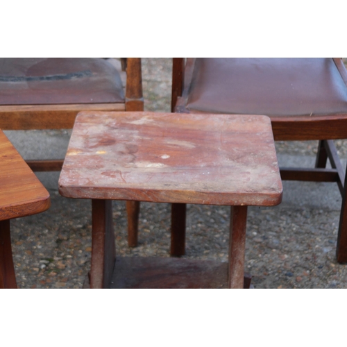 117 - VINTAGE CHAIRS, STOOLS AND TABLE  x6
60 X 53 X 110CM