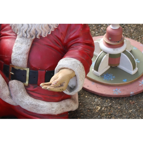 139 - LARGE SANTA GROTTO SIGNPOST AND SANTA 
185CM