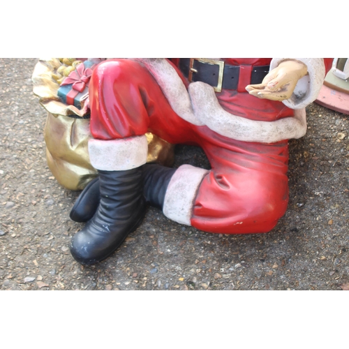 139 - LARGE SANTA GROTTO SIGNPOST AND SANTA 
185CM