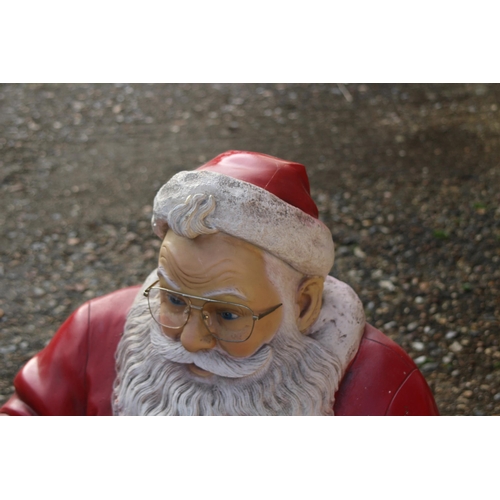 139 - LARGE SANTA GROTTO SIGNPOST AND SANTA 
185CM