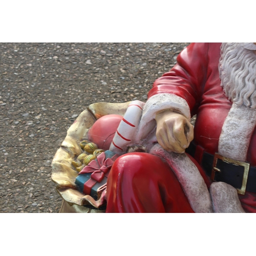 139 - LARGE SANTA GROTTO SIGNPOST AND SANTA 
185CM