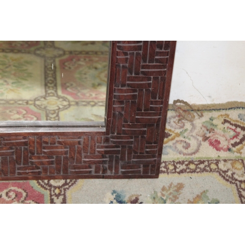 202 - LARGE ETHNIC CARVED WOODEN MIRROR
79 X 150CM