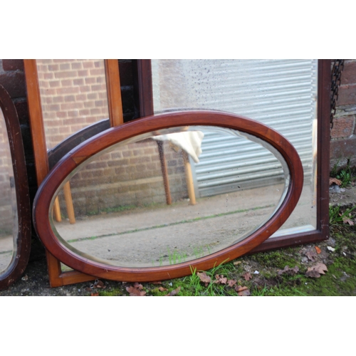 205 - QUANTITY OF VINTAGE MIRRORS  x6
85 X 55CM