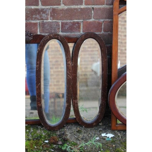 205 - QUANTITY OF VINTAGE MIRRORS  x6
85 X 55CM