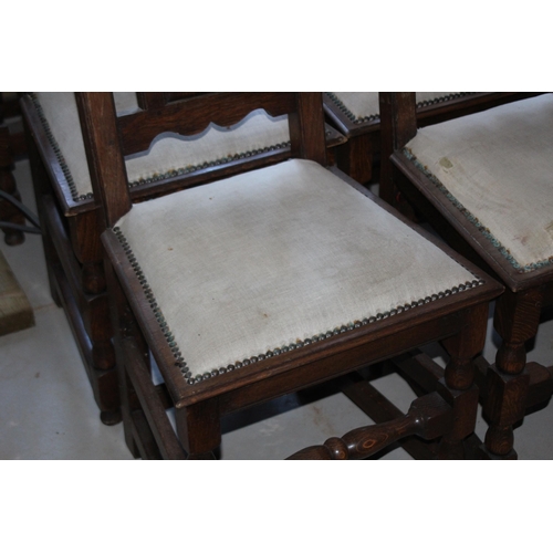 128 - SET OF 8 VINTAGE CARVED CHAIRS 
59 X 61 X 110CM