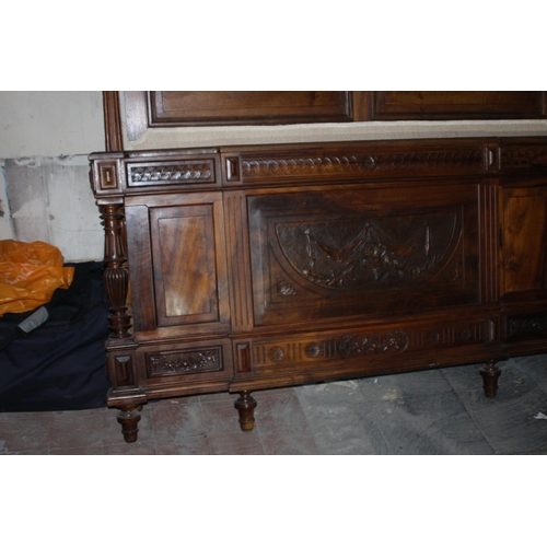 129 - VINTAGE CARVED BED FRAME 
157 X 200 X 156CM