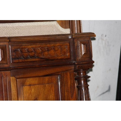 129 - VINTAGE CARVED BED FRAME 
157 X 200 X 156CM