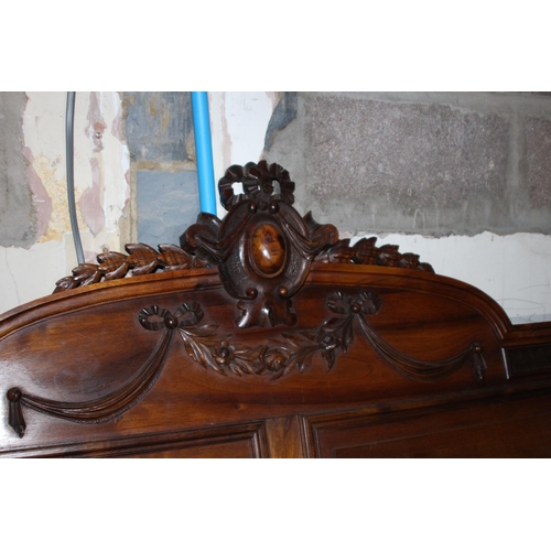 129 - VINTAGE CARVED BED FRAME 
157 X 200 X 156CM