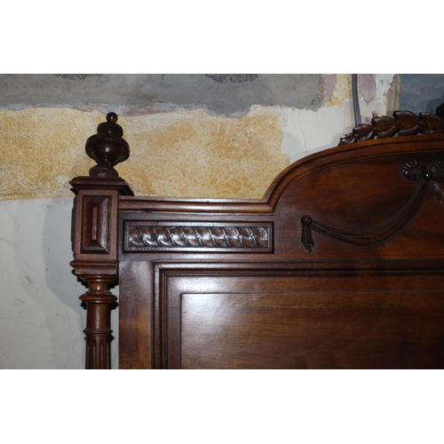 129 - VINTAGE CARVED BED FRAME 
157 X 200 X 156CM