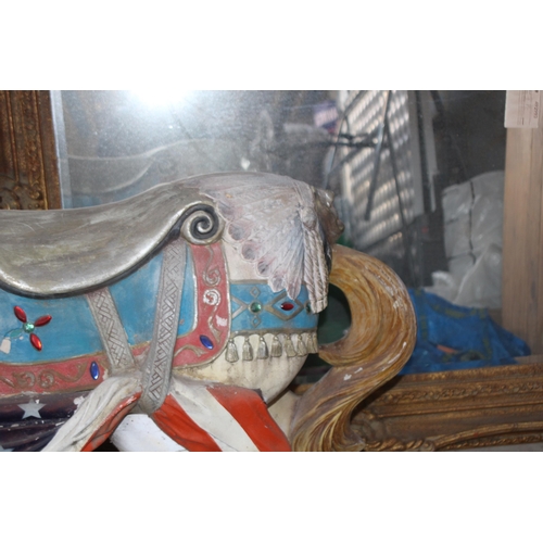 147 - VINTAGE CAROUSEL HORSE 
143 X 138 X 47CM