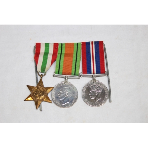 917 - 3 X WWII MEDALS UNSIGNED