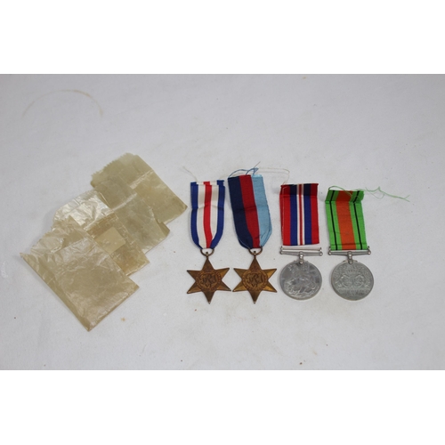 918 - 4 X WWII MEDALS - UNSIGNED