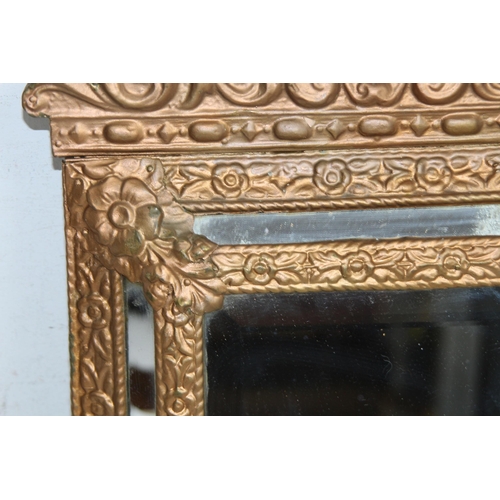 209 - ANTIQUE CUSHION MIRROR 
34 X 59CM