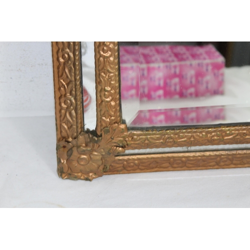 209 - ANTIQUE CUSHION MIRROR 
34 X 59CM