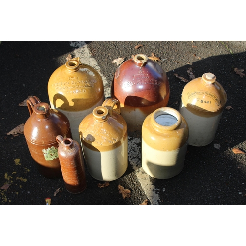 379 - 7 X STONEWARE JUGS 
40CM