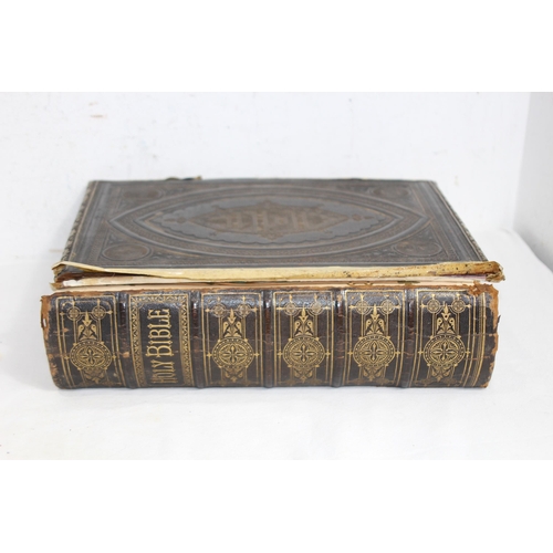 671 - ANTIQUE BIBLE 
36 X 26 X 9CM