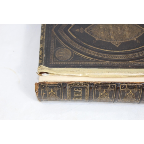 671 - ANTIQUE BIBLE 
36 X 26 X 9CM