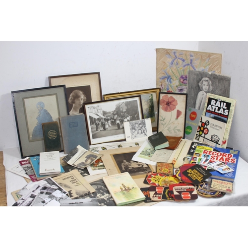 673 - QUANTITY OF EPHEMERA AND ARTWORK