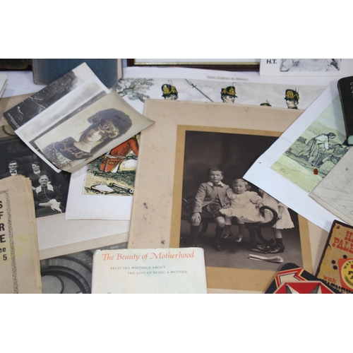 673 - QUANTITY OF EPHEMERA AND ARTWORK