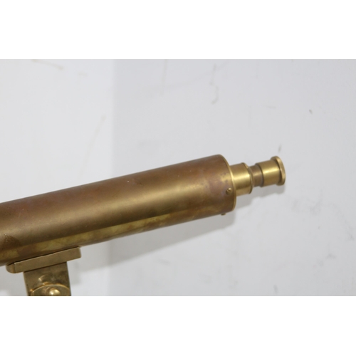 674 - BRASS NAUTICALIA LONDON TELESCOPE ON STAND 
50 X 47CM