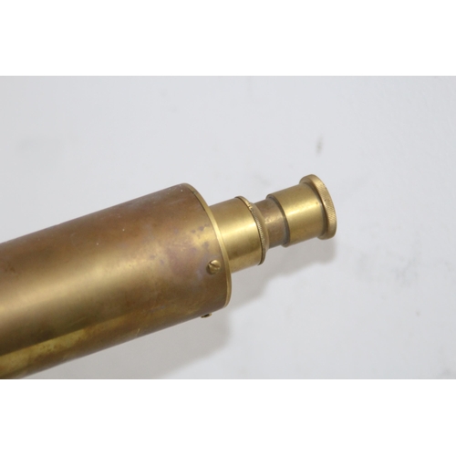 674 - BRASS NAUTICALIA LONDON TELESCOPE ON STAND 
50 X 47CM