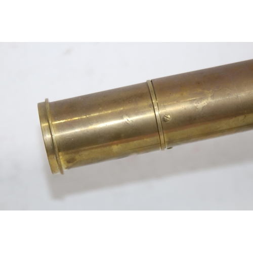 674 - BRASS NAUTICALIA LONDON TELESCOPE ON STAND 
50 X 47CM