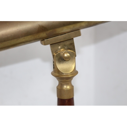 674 - BRASS NAUTICALIA LONDON TELESCOPE ON STAND 
50 X 47CM