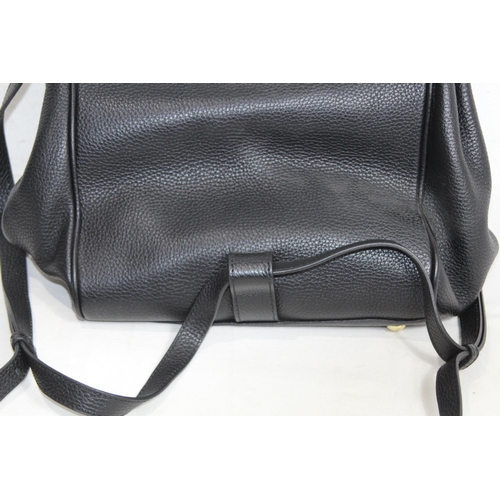 688 - FAIRFAX AND FAVOUR  SUEDE AND LEATHER BLACK RUCKSACK IN BOX