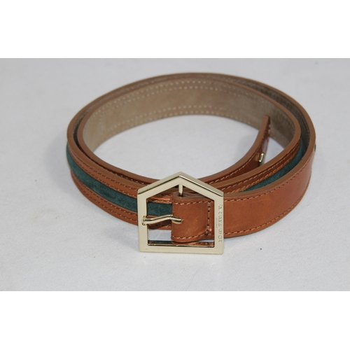 690 - FAIRFAX AND FAVOUR LEATHER AND SUEDE BELT REVERSIBLE IN SMALL