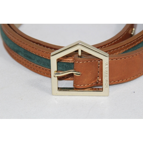 690 - FAIRFAX AND FAVOUR LEATHER AND SUEDE BELT REVERSIBLE IN SMALL