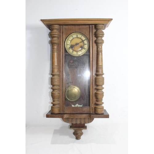 691 - ANTIQUE RADIUM GONG WALL CLOCK
78 X 36 X 28CM