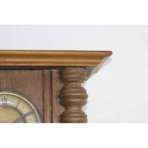 691 - ANTIQUE RADIUM GONG WALL CLOCK
78 X 36 X 28CM